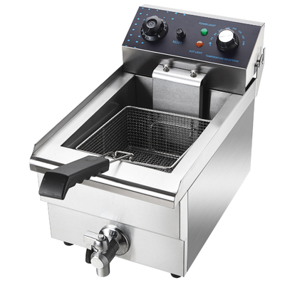 Equipo de cocina de cocina de un solo cilindro con tamaño compacto y rango de temperatura de 0-200C freidora