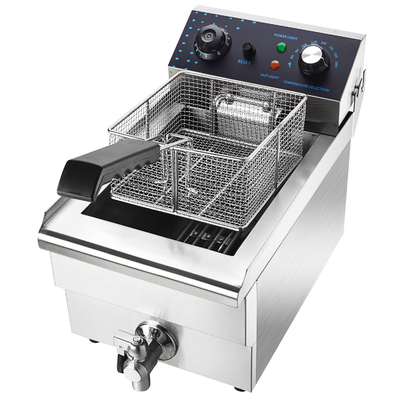 Equipo de cocina de cocina de un solo cilindro con tamaño compacto y rango de temperatura de 0-200C freidora