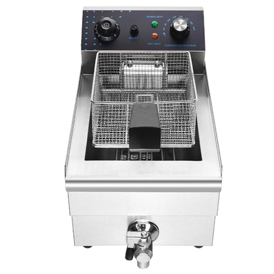 Equipo de cocina de cocina de un solo cilindro con tamaño compacto y rango de temperatura de 0-200C freidora