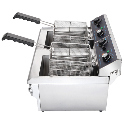 Equipo de cocina de cocina de un solo cilindro con tamaño compacto y rango de temperatura de 0-200C freidora