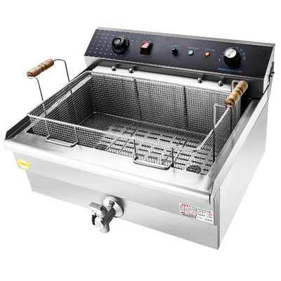 Equipo de cocina de cocina de un solo cilindro con tamaño compacto y rango de temperatura de 0-200C freidora