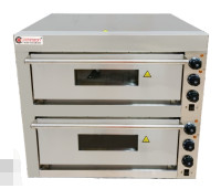 Fácil de limpiar horno de horneado comercial de 1 capa y 1 bandeja diseño interior sencillo horno de pizza familiar