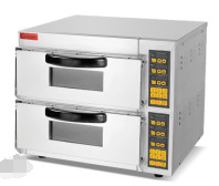 Fácil de limpiar horno de horneado comercial de 1 capa y 1 bandeja diseño interior sencillo horno de pizza familiar