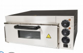 Fácil de limpiar horno de horneado comercial de 1 capa y 1 bandeja diseño interior sencillo horno de pizza familiar