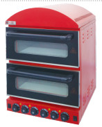Fácil de limpiar horno de horneado comercial de 1 capa y 1 bandeja diseño interior sencillo horno de pizza familiar