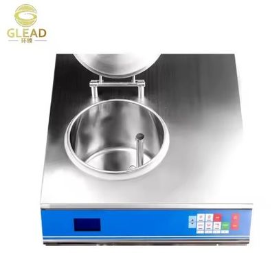 Máquina de helados de acero inoxidable comercial con ruedas