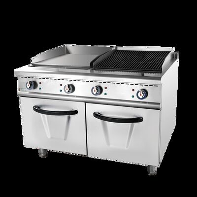 Commercial Griddle Stainless Steel Flat Top with 12KW Power for Uniform Heating