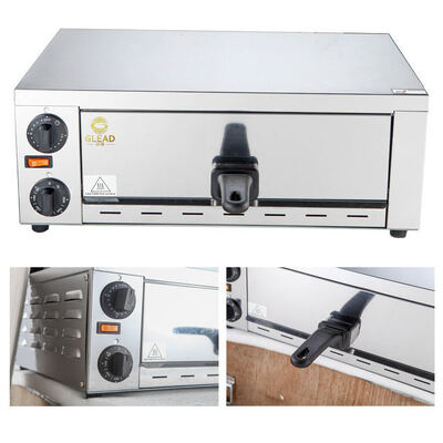 Commercial 12 Inch Stainless Steel Control Knob Accurate Temperature Control Single Layer Electric Pizza Oven