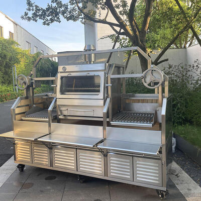 Máquina de parrilla de pollo con carbón comercial de gran tamaño para restauración