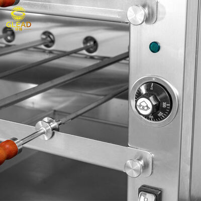 21 Skewers Stainless Steel Gas Brazilian BBQ Grill, Stable & Easy Operation Commercial Barbecue Machine