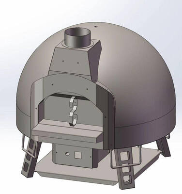 Horno híbrido de pizza mosaico. Horno de madera / gas / eléctrico triple combustible, exterior comercial y hogar pizza y tostador de pan.