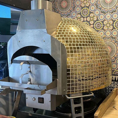Horno híbrido de pizza mosaico. Horno de madera / gas / eléctrico triple combustible, exterior comercial y hogar pizza y tostador de pan.