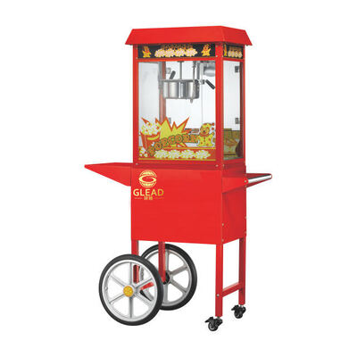 Commercial Popcorn Maker With Display Cart | Electric Snack Popcorn Machine For Theater & Convenience Store