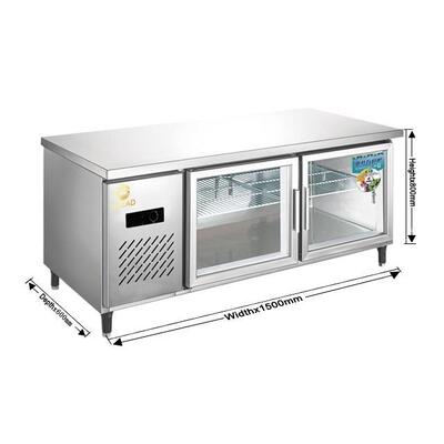 Refrigerador de cocina eléctrica comercial gabinete azul congeladores Refrigerador de acero inoxidable