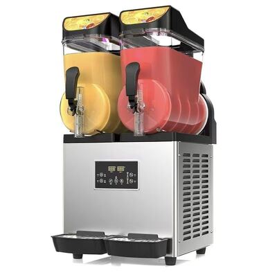 Fabricante de tragos de acero inoxidable Máquina de tragos de tragos congelados de doble cilindro para tiendas de bebidas