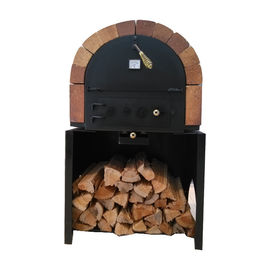 Horno de pizza de leña de cocina comercial con equipo de horneado de gas medio